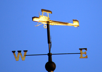 Vickers Vimy weathervane on the Tesco supermarket October 2008
